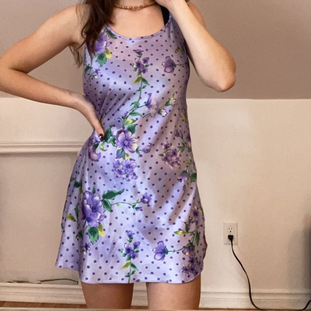 Vintage silky slip dress.